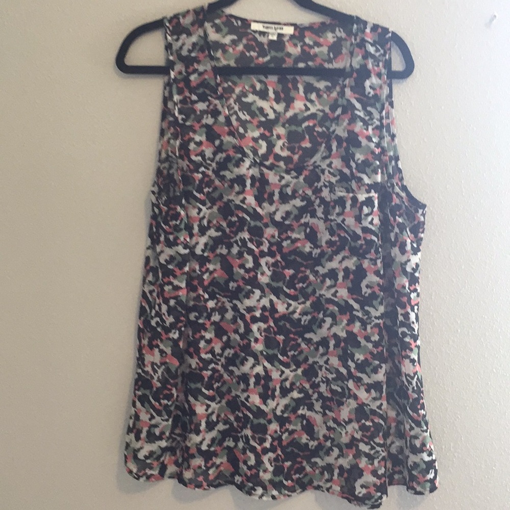 Daniel Rainn sheer camp print tank size xl